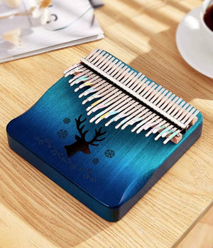 Open image in slideshow, Larger Kalimba | 31 Key Kalimba | Deer Design | Relaxation Studio 
